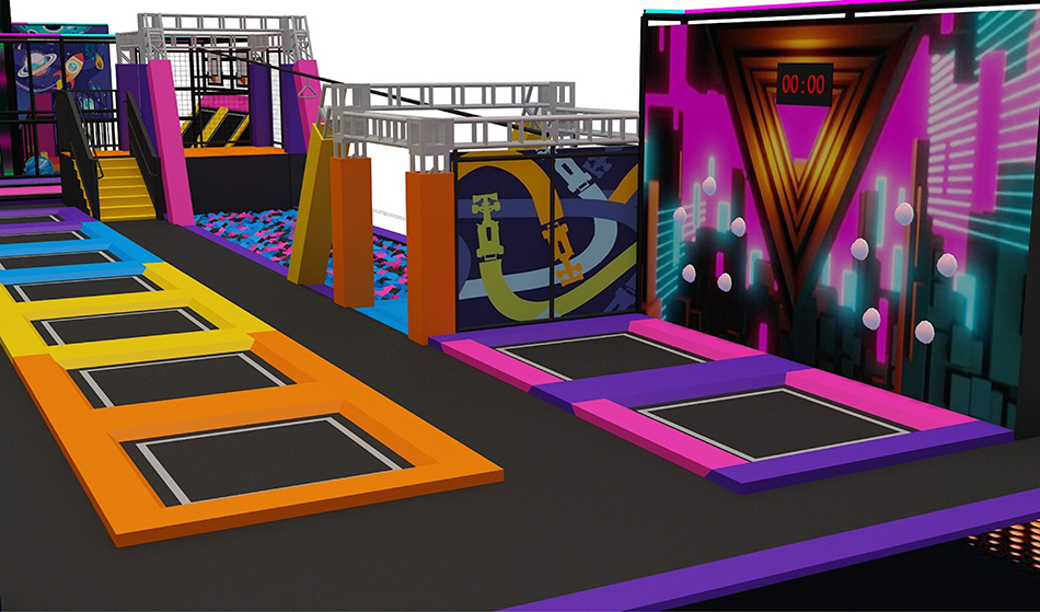 BJ-JB033 - Super larger Family Entertainment Center - Trampoline Park | Bluejayset Playground Heaven