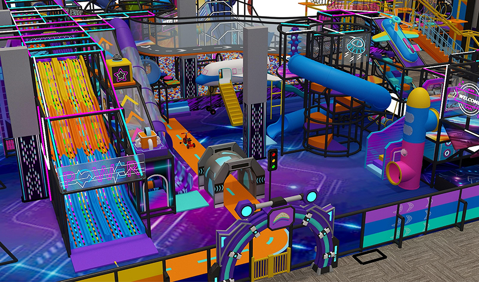 BJ-JB033 - Super larger Family Entertainment Center - Trampoline Park | Bluejayset Playground Heaven