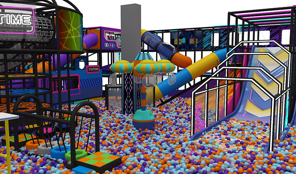 BJ-JB033 - Super larger Family Entertainment Center - Trampoline Park | Bluejayset Playground Heaven