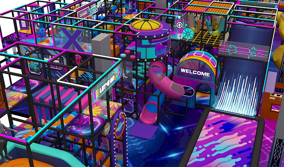 BJ-JB033 - Super larger Family Entertainment Center - Trampoline Park | Bluejayset Playground Heaven