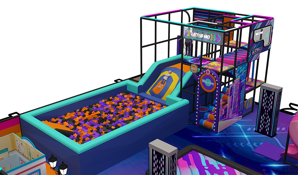 BJ-JB033 - Super larger Family Entertainment Center - Trampoline Park | Bluejayset Playground Heaven