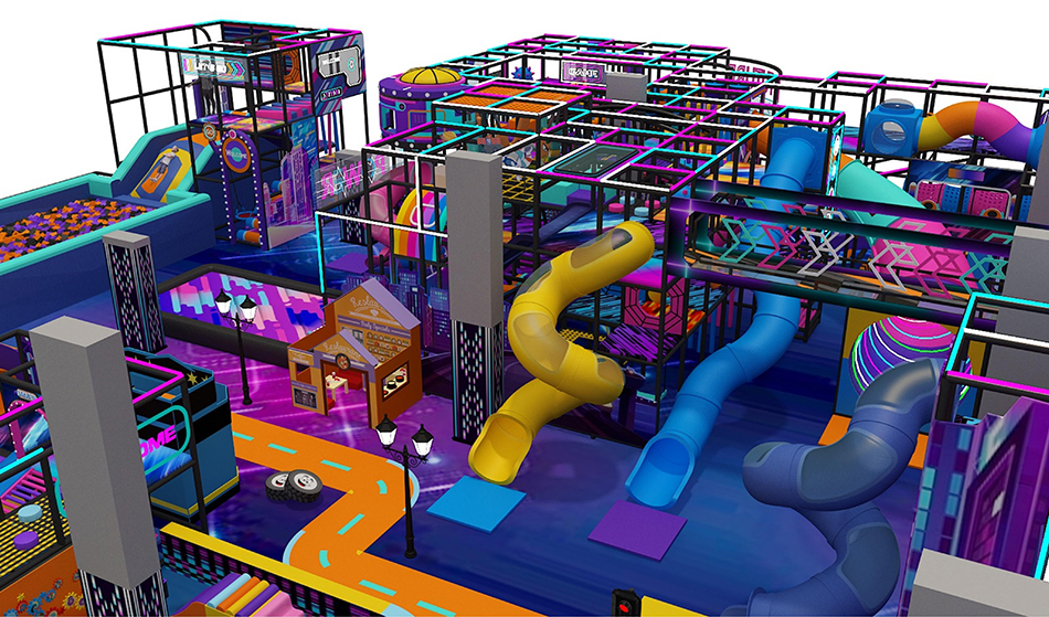 BJ-JB033 - Super larger Family Entertainment Center - Trampoline Park | Bluejayset Playground Heaven