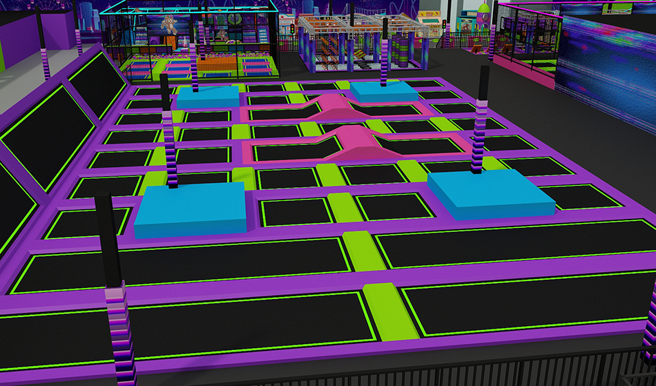 BJ-JB008 - Super trampoline park - Trampoline Park | Bluejayset Playground Heaven