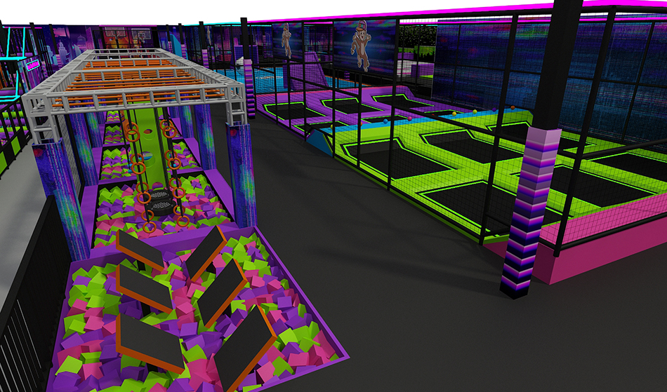 BJ-JB008 - Super trampoline park - Trampoline Park | Bluejayset Playground Heaven