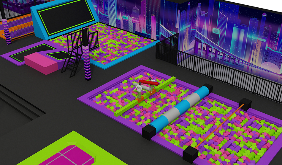 BJ-JB008 - Super trampoline park - Trampoline Park | Bluejayset Playground Heaven