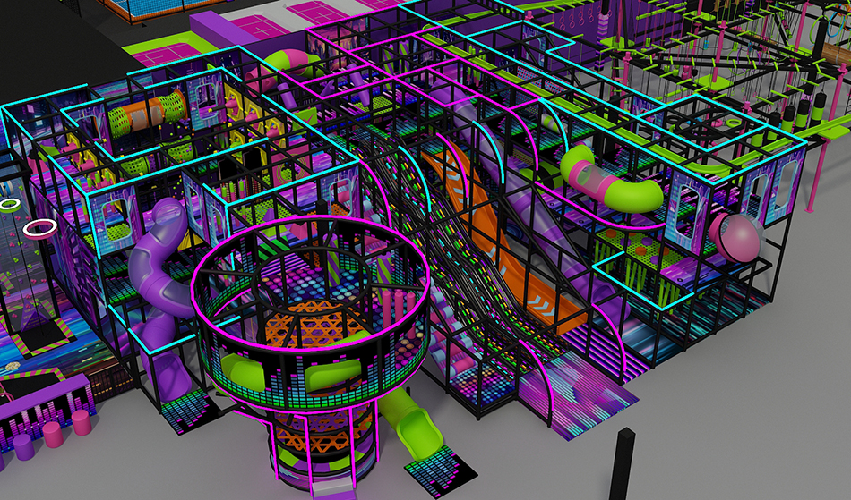 BJ-JB008 - Super trampoline park - Trampoline Park | Bluejayset Playground Heaven