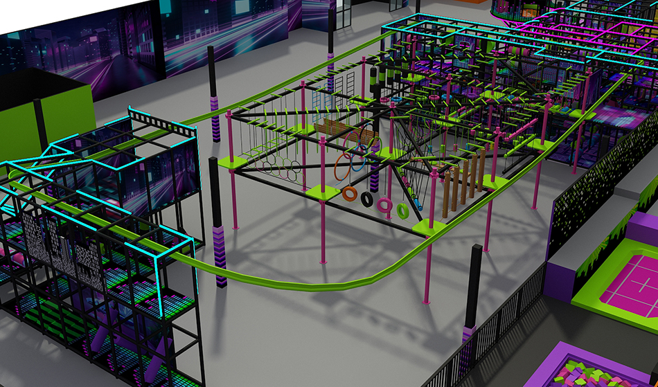 BJ-JB008 - Super trampoline park - Trampoline Park | Bluejayset Playground Heaven