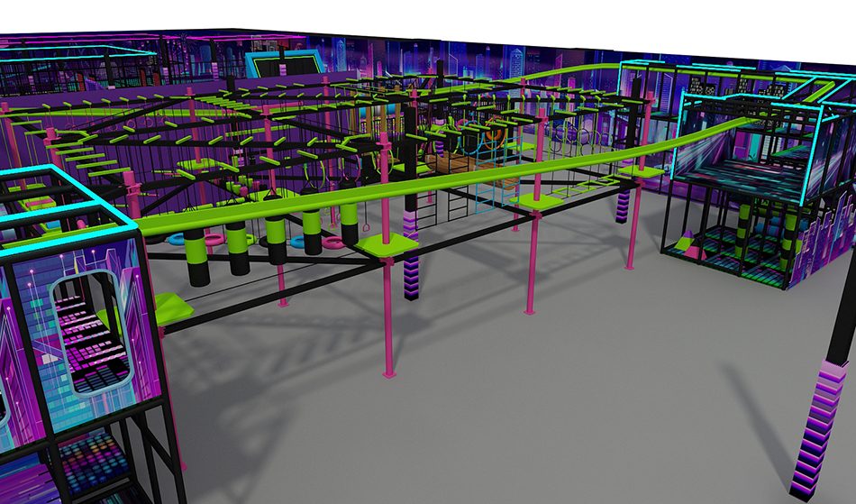 BJ-JB008 - Super trampoline park - Trampoline Park | Bluejayset Playground Heaven