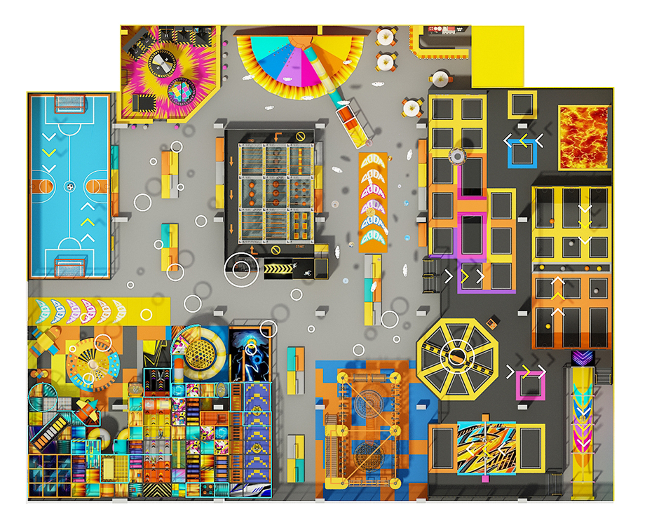 BJ-JB020 - Super Trampoline park in Bolivia - Trampoline Park | Bluejayset Playground Heaven