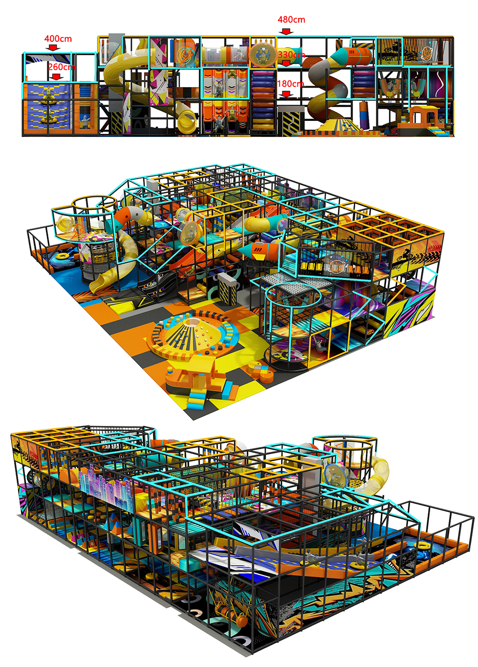 BJ-JB020 - Super Trampoline park in Bolivia - Trampoline Park | Bluejayset Playground Heaven