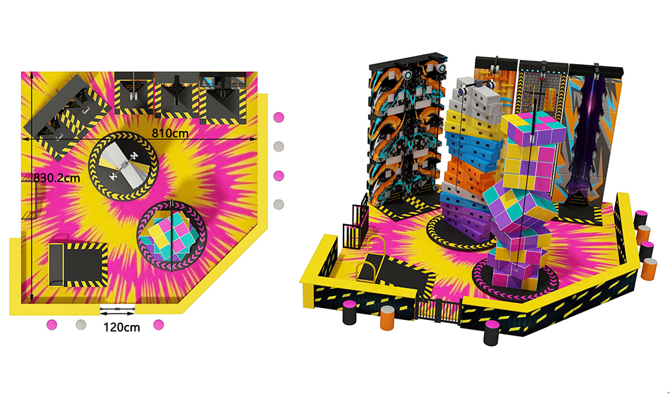 BJ-JB020 - Super Trampoline park in Bolivia - Trampoline Park | Bluejayset Playground Heaven