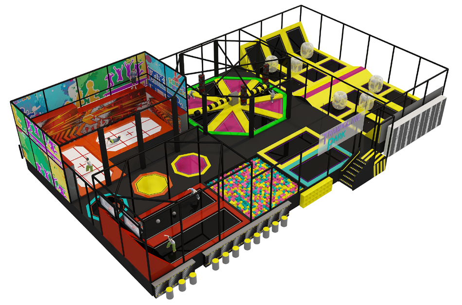 BJ-JC023 - Trampoline adventure park - Trampoline Park | Bluejayset Playground Heaven