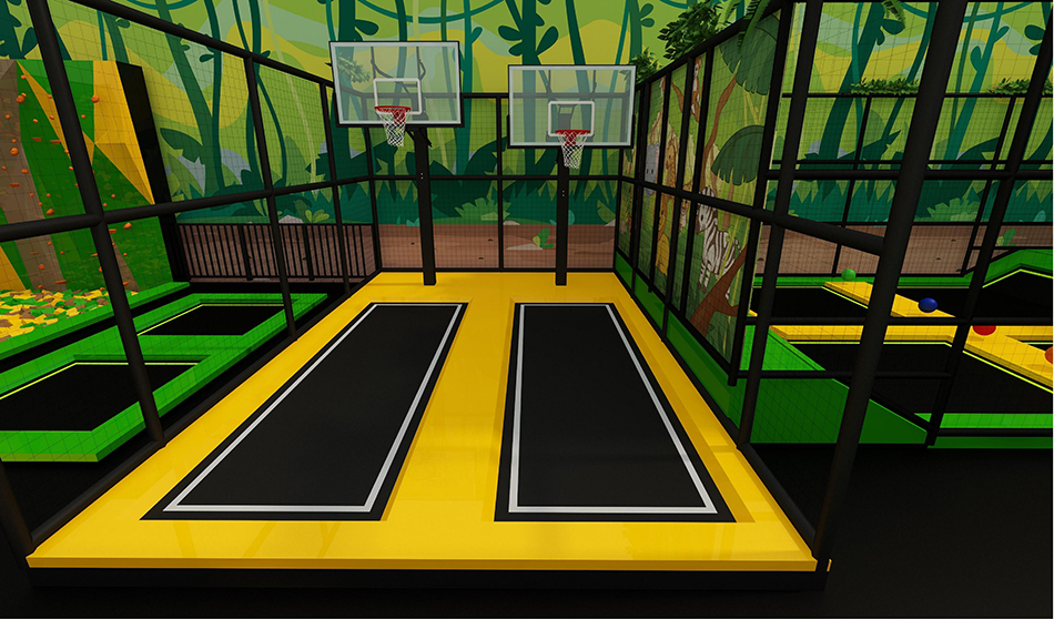 BJ-JD016 - Trampoline area with soft playground - Trampoline Park | Bluejayset Playground Heaven