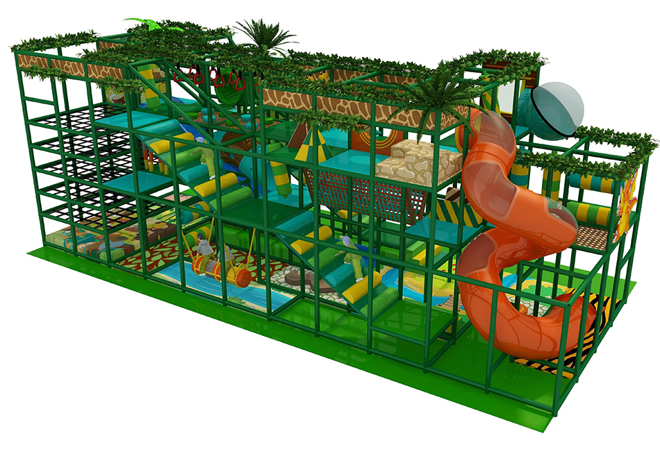 BJ-JD016 - Trampoline area with soft playground - Trampoline Park | Bluejayset Playground Heaven