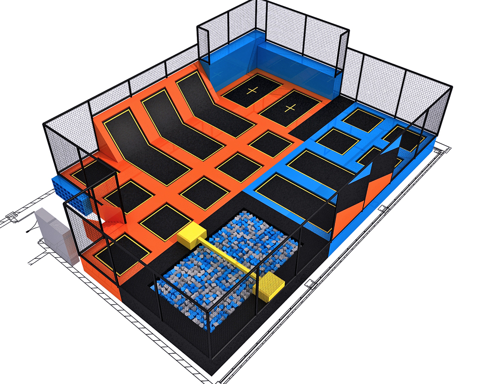 BJ-JC015 - trampoline cost - Trampoline Park | Bluejayset Playground Heaven