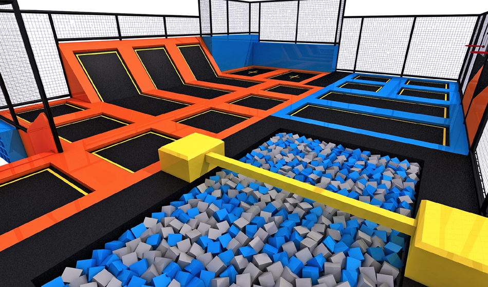 BJ-JC015 - trampoline cost - Trampoline Park | Bluejayset Playground Heaven