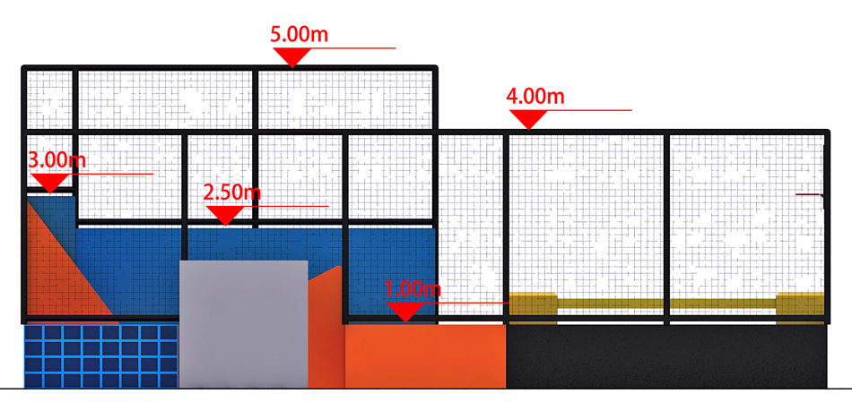 BJ-JC015 - trampoline cost - Trampoline Park | Bluejayset Playground Heaven