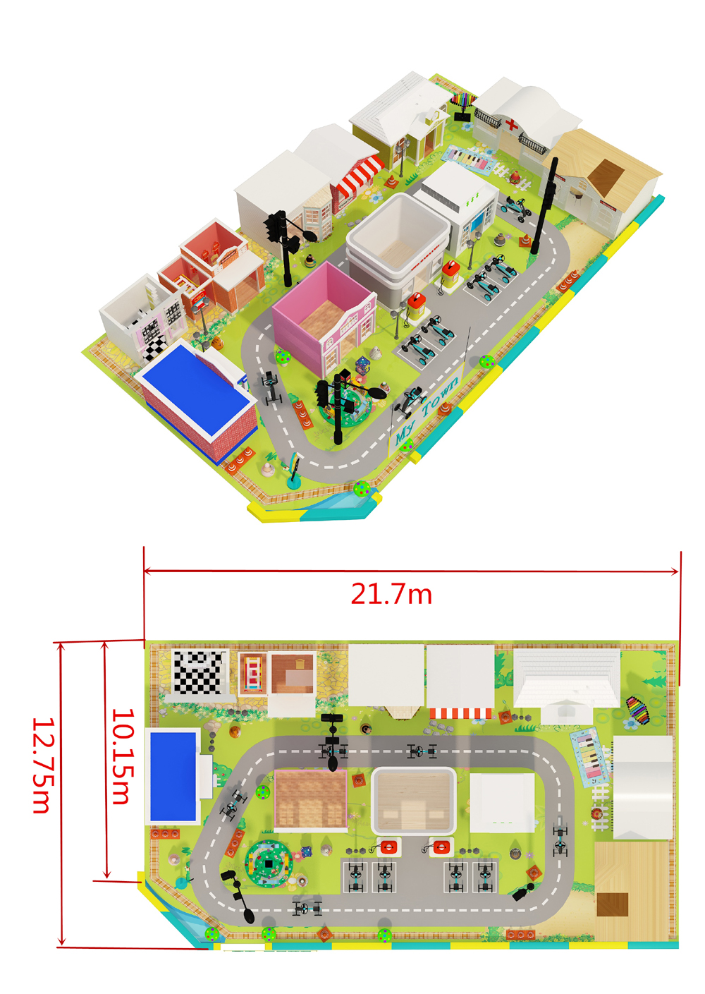 BJ-JA007 - trampoline dodgeball - Trampoline Park | Bluejayset Playground Heaven