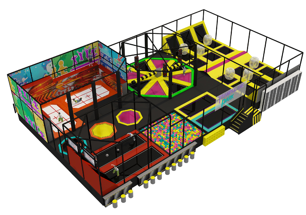 BJ-JA007 - trampoline dodgeball - Trampoline Park | Bluejayset Playground Heaven