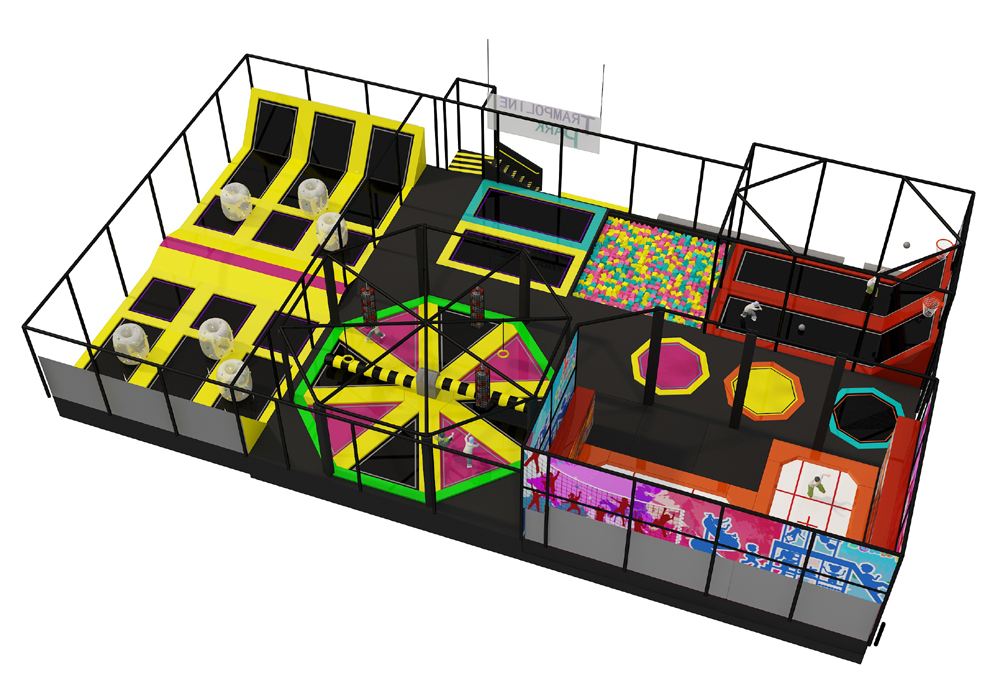 BJ-JA007 - trampoline dodgeball - Trampoline Park | Bluejayset Playground Heaven