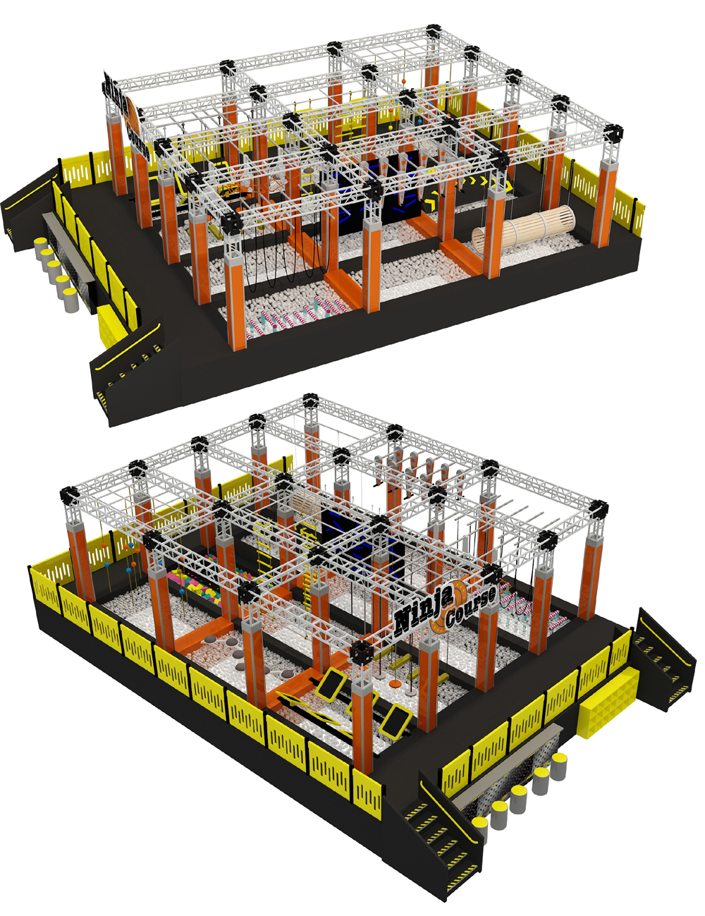 BJ-JA007 - trampoline dodgeball - Trampoline Park | Bluejayset Playground Heaven