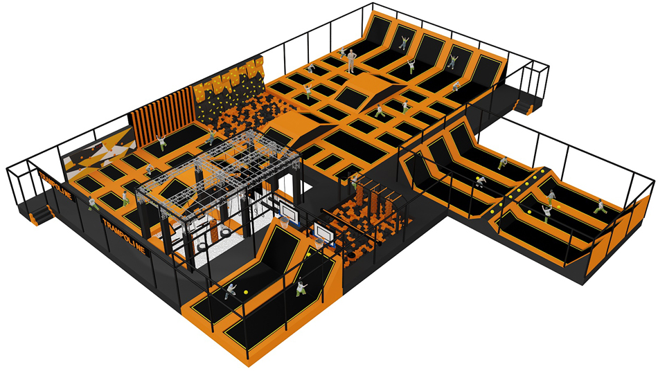 BJ-JB010 - trampoline gymÂ - Trampoline Park | Bluejayset Playground Heaven