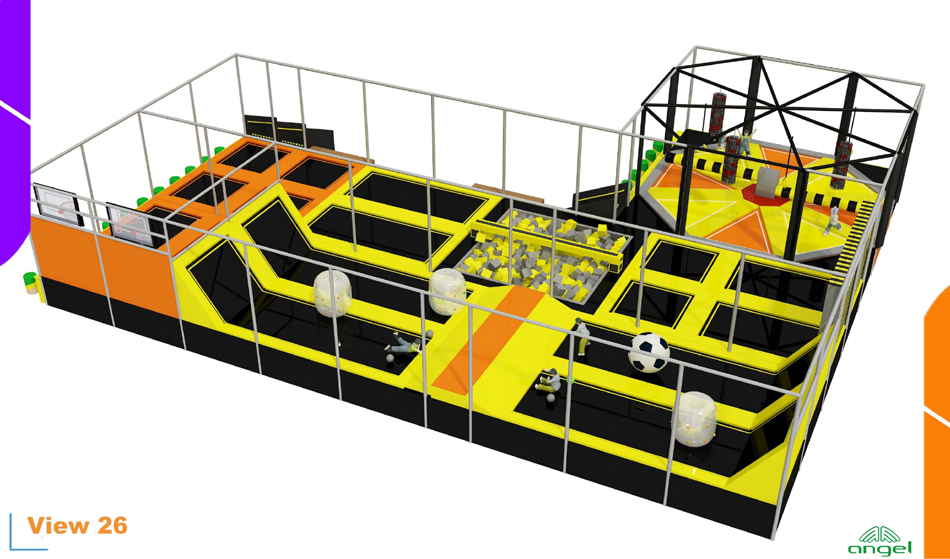 BJ-JC014 - trampoline house - Trampoline Park | Bluejayset Playground Heaven