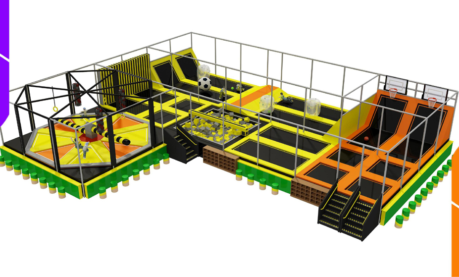 BJ-JC014 - trampoline house - Trampoline Park | Bluejayset Playground Heaven