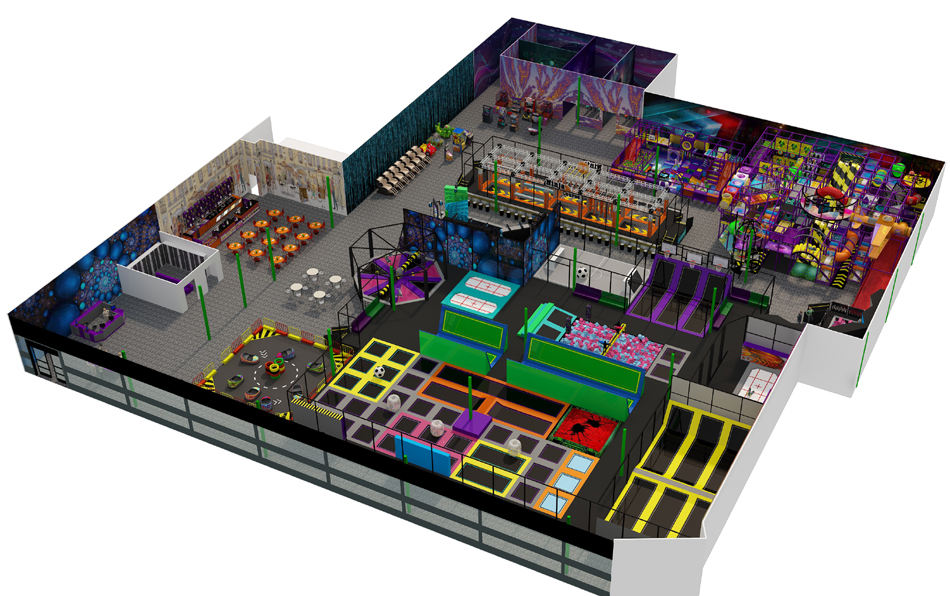 BJ-JB012 - trampoline land - Trampoline Park | Bluejayset Playground Heaven