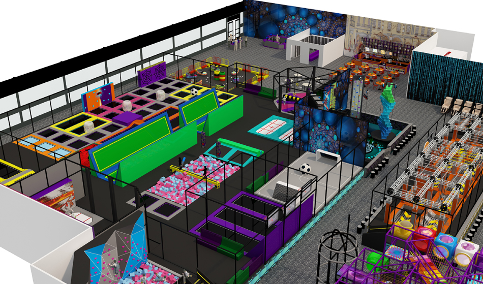 BJ-JB012 - trampoline land - Trampoline Park | Bluejayset Playground Heaven