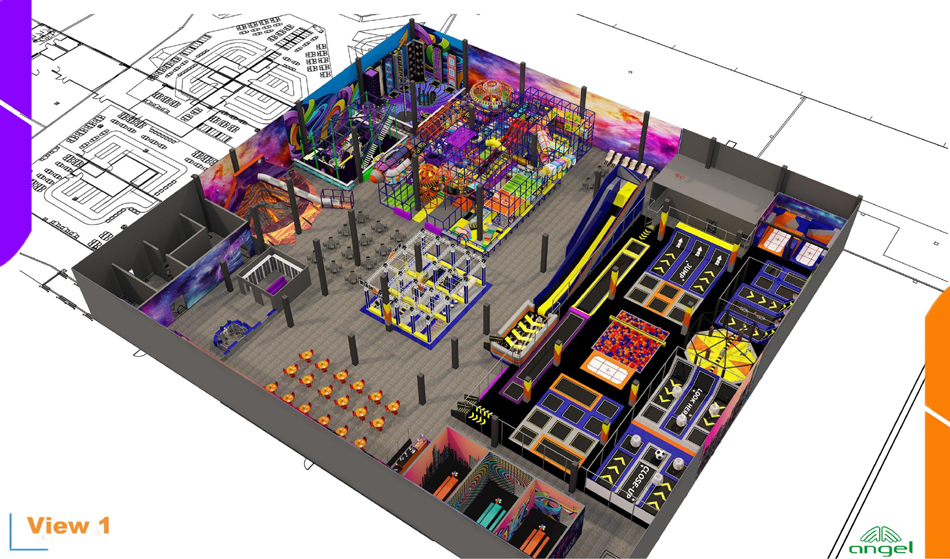 BJ-JB024 - Trampoline park - Trampoline Park | Bluejayset Playground Heaven