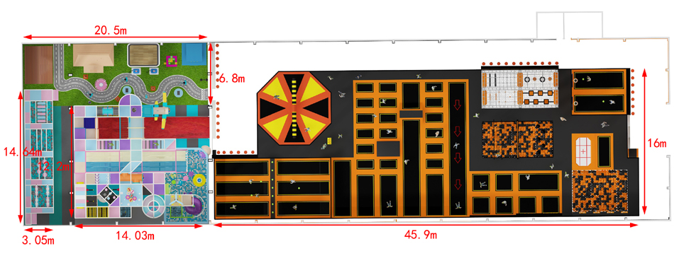 BJ-JB030 - trampoline park - Trampoline Park | Bluejayset Playground Heaven