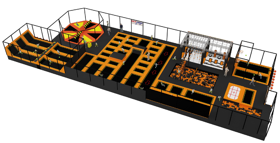 BJ-JB030 - trampoline park - Trampoline Park | Bluejayset Playground Heaven