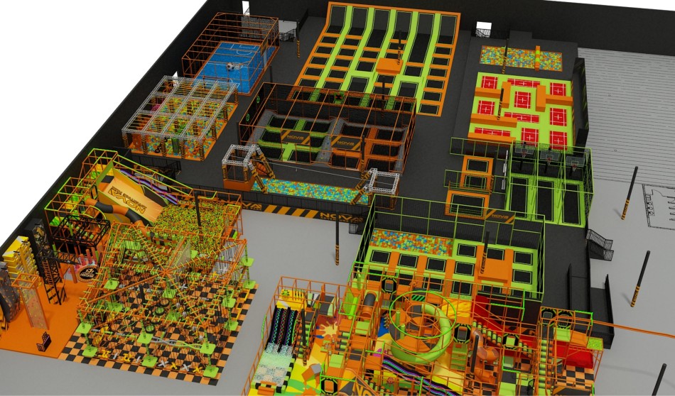 BJ-JB032 - trampoline park - Trampoline Park | Bluejayset Playground Heaven