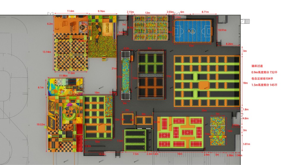 BJ-JB032 - trampoline park - Trampoline Park | Bluejayset Playground Heaven