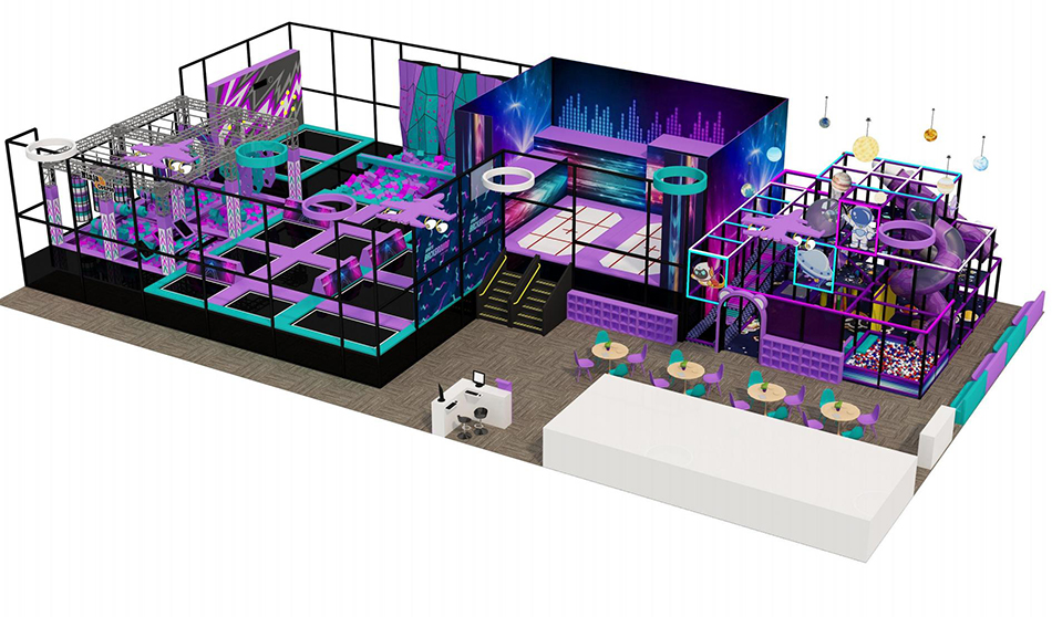 BJ-JD014 - Trampoline park area - Trampoline Park | Bluejayset Playground Heaven