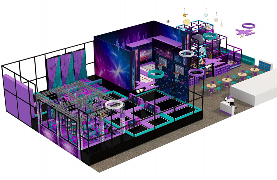 BJ-JD014 - Trampoline park area - Trampoline Park | Bluejayset Playground Heaven