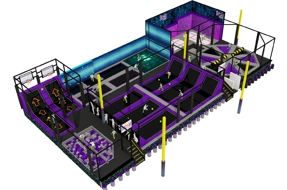 BJ-JC024 - Trampoline park center - Trampoline Park | Bluejayset Playground Heaven