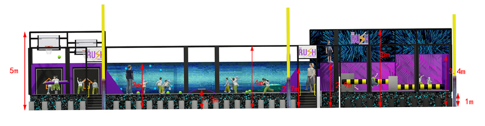 BJ-JC024 - Trampoline park center - Trampoline Park | Bluejayset Playground Heaven
