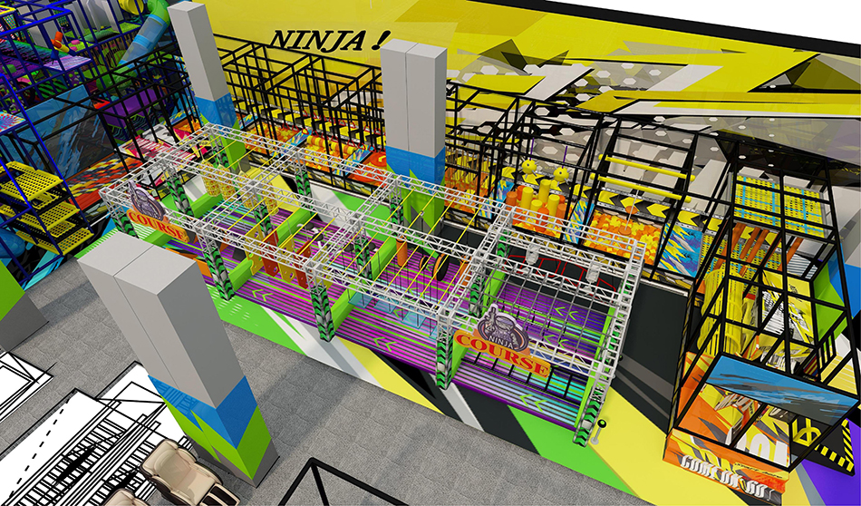 BJ-JD020 - Trampoline park Center - Trampoline Park | Bluejayset Playground Heaven
