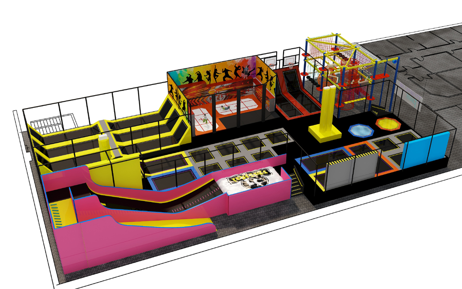 BJ-JA019 - Trampoline park design - Trampoline Park | Bluejayset Playground Heaven