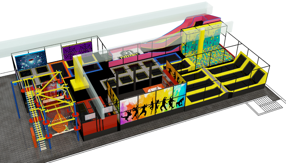 BJ-JA019 - Trampoline park design - Trampoline Park | Bluejayset Playground Heaven