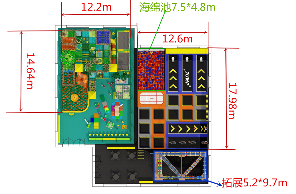 BJ-JA021 - Trampoline park equipment - Trampoline Park | Bluejayset Playground Heaven