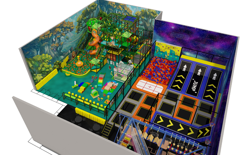 BJ-JA021 - Trampoline park equipment - Trampoline Park | Bluejayset Playground Heaven