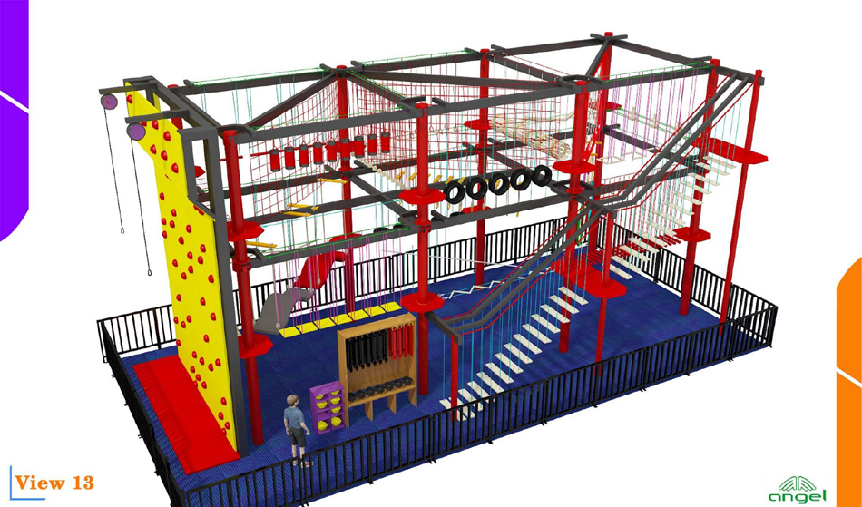 BJ-JA023 - Trampoline park for Birthday Party - Trampoline Park | Bluejayset Playground Heaven