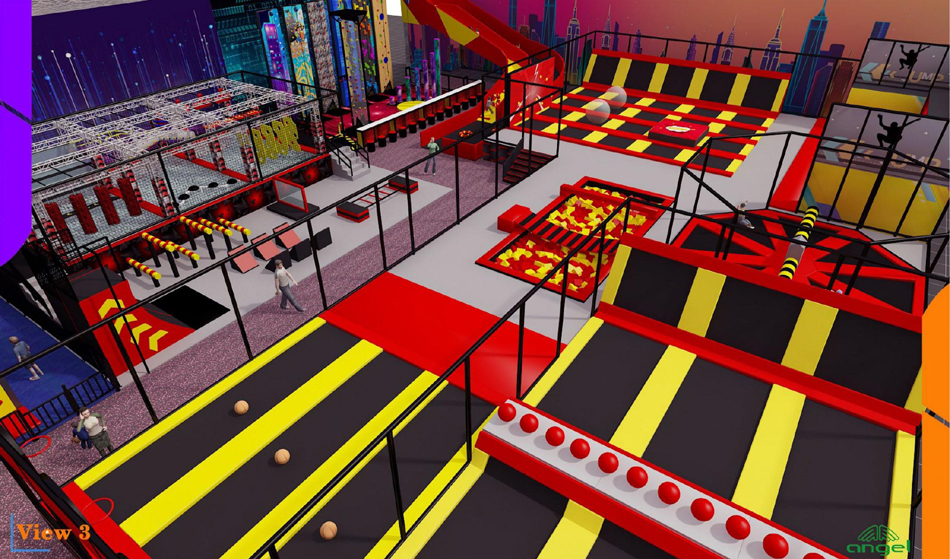 BJ-JA023 - Trampoline park for Birthday Party - Trampoline Park | Bluejayset Playground Heaven