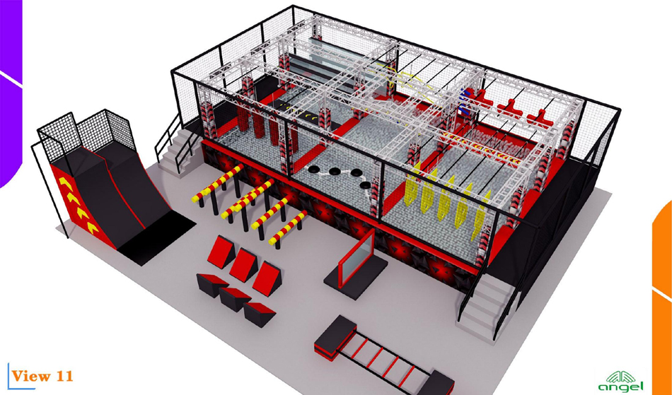 BJ-JA023 - Trampoline park for Birthday Party - Trampoline Park | Bluejayset Playground Heaven