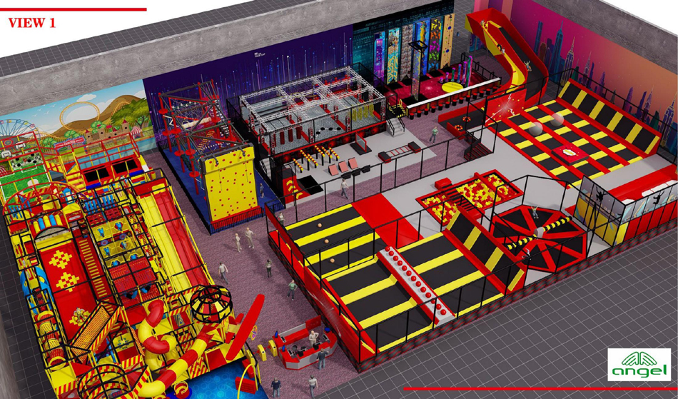 BJ-JA023 - Trampoline park for Birthday Party - Trampoline Park | Bluejayset Playground Heaven
