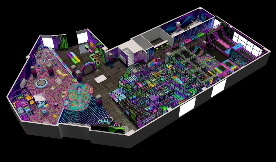 BJ-JD021 - trampoline park play center - Trampoline Park | Bluejayset Playground Heaven