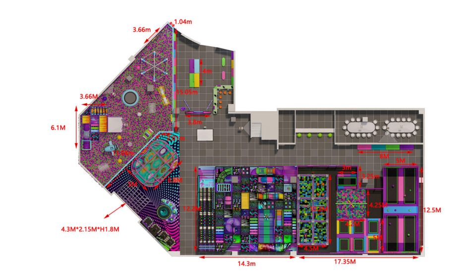 BJ-JD021 - trampoline park play center - Trampoline Park | Bluejayset Playground Heaven